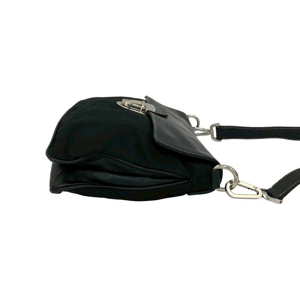 PRADA Black Leather Shoulder Bag - Picture 6 of 10